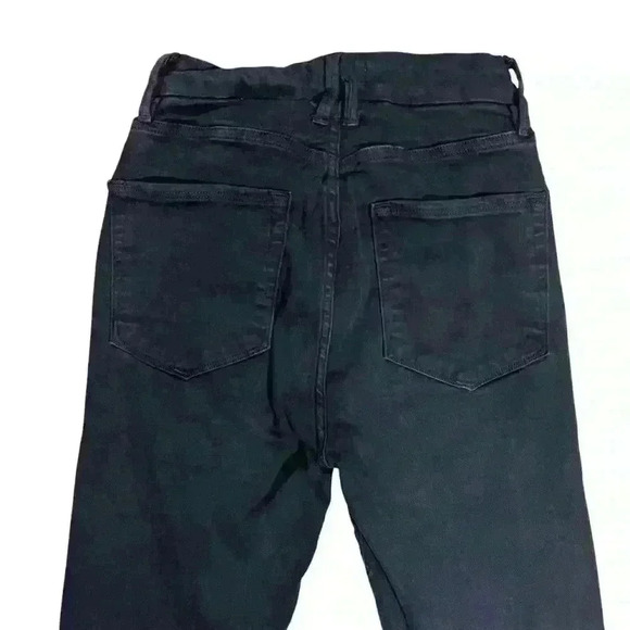 Good American Good Waist Crop Black Jeans Size 26 - Picture 6 of 9